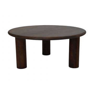 Adore Hsm Collection-Ronde Salontafel Pillar-80X80X35-Bruin-Mango