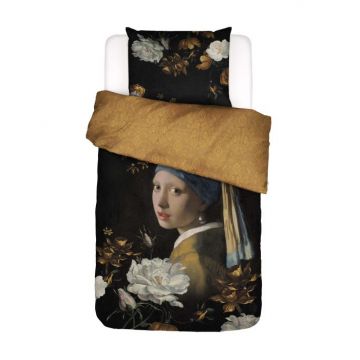 Essenza Dekbedovertrek Floral Girl Zwart