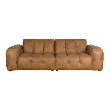 Sofa Hackman 3-Seater Leather Cognac