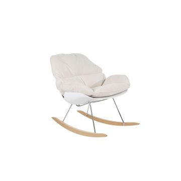Lounge Chair Rocky Off White Teddy