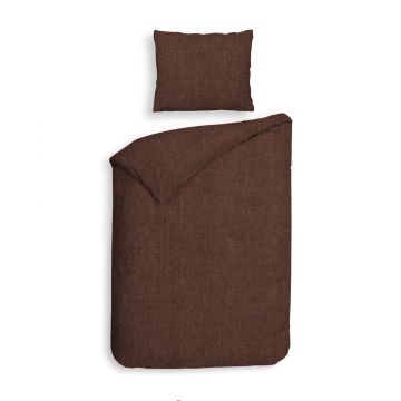 Heckett & Lane Dekbedovertrek Franela Brandy Brown