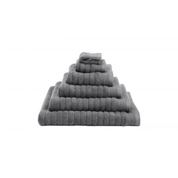 Heckett & Lane Badhanddoek Bath Prestige Classic Anthracite 60 x 110 cm