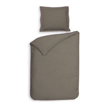 Heckett & Lane Dekbedovertrek Punto Taupe Grey