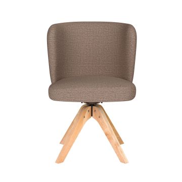 Chair Stan Taupe Wooden Swivel