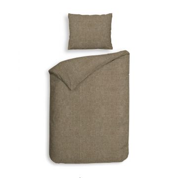 Heckett & Lane Dekbedovertrek Franela Simply Taupe