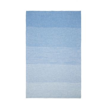 Marc O'Polo Plaid Nordic knit melange Denim blue 130 x 170 cm