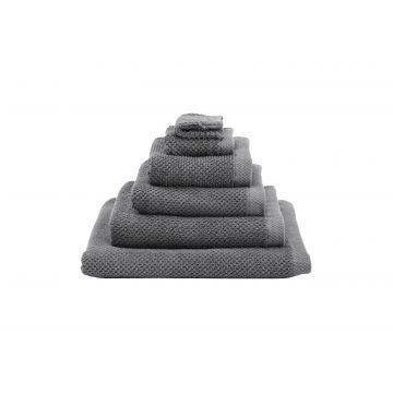 Heckett & Lane Badhanddoek Bath Grant Classic Anthracite 60 x 110 cm