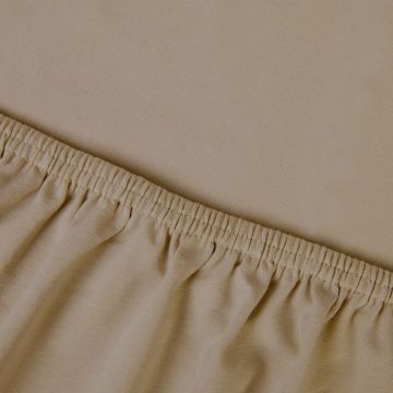 Kayori Edo topperhoeslaken katoensatijn - Khaki