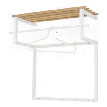 Spinder Design RIZZOLI Wandkapstok - Wit / Eiken