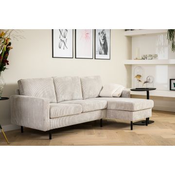 Adore 3 Zits Bank Cl L+R, Stof Rib, Rib920 Naturel