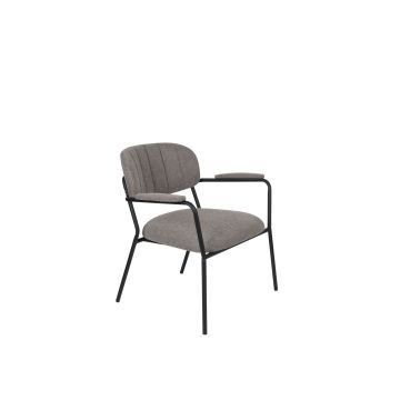 Lounge Chair Jolien Arm Black/Grey