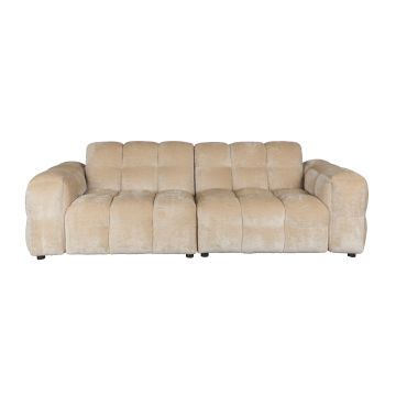 Sofa Hackman 3-Seater Velours Beige