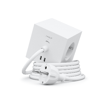 AVOLT Square 1 with 30W Dual USBC & Magnetic base - 1.8m - White Martinelli Luce edition