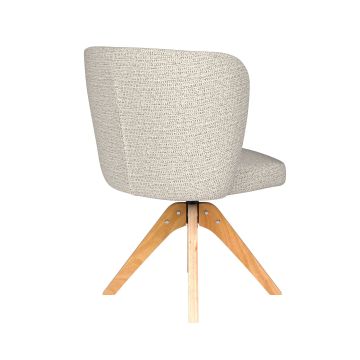 Chair Stan Off-White Wooden Swivel