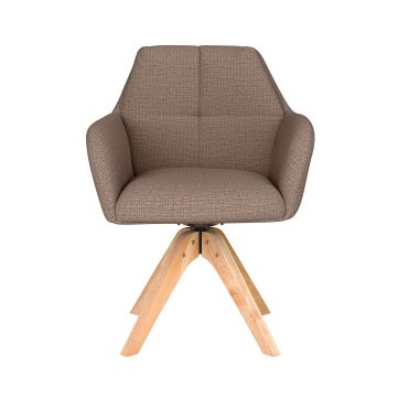 Chair Pete Taupe Wooden Swivel