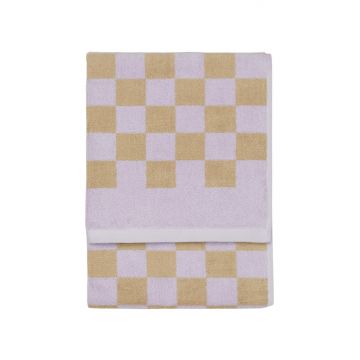 Marc O'Polo Handdoek Checker Lila