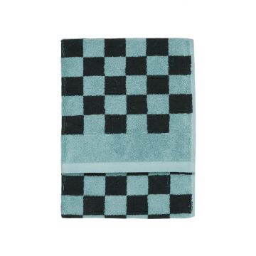 Marc O'Polo Gastendoek Checker Aquamarine 30 x 50 cm