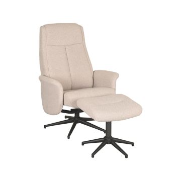 Relaxfauteuil Bergen + Ottomane 77x76x105 cm