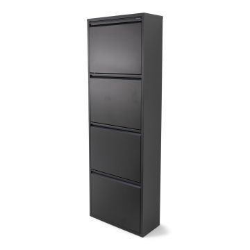 Spinder Design BILLY 4 Schoenenkast - Zwart