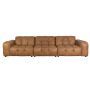 Sofa Hackman 4,5-Seater Leather Cognac