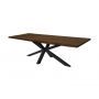 HSM Collection-Rechthoekige Tuintafel-180x90x76-Naturel/Zwart-Teak/Metaal