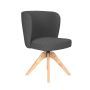 Chair Stan Grey Wooden Swivel