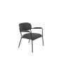 Lounge Chair Jolien Arm Black/Dark Grey
