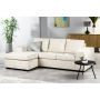 Adore 3 Zits Bank Cl L+R, Stof Hotel Chique, H460 Beige