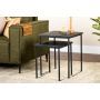 Adore Bijzettafelset Van 2, Aged Teak, B340 Zwart