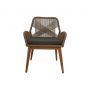 Adore Hsm Collection-Tuinstoel Coco + Kussen-60X64X87-Naturel/Naturel-Teak/Bananenblad