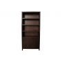 HSM Collection-Wandkast Met 4 Vakken-100x42x215-Bruin-Teak Fineer