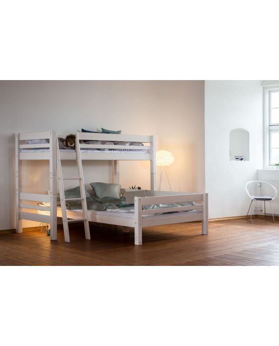 MOJO Stapelbed White Wash 90 x 200 cm + 140 x 200 cm