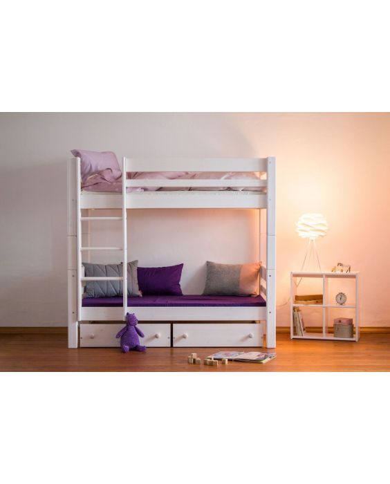 MOJO Stapelbed rechte ladder White Wash 70 x 160 cm